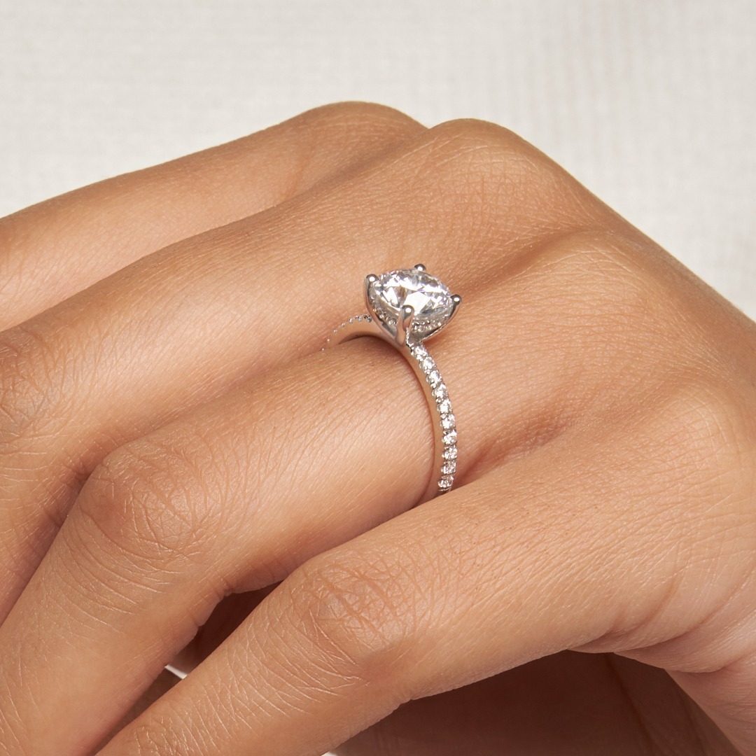 Gabriella Pave Hidden Halo Engagement Ring Rare Carat